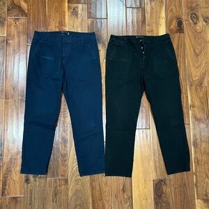 ASOS Black & Navy Slim Fit Chino Trousers 31x30